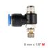 Flow Control Swiv. Elbow Pu 8mm X 1/8' M